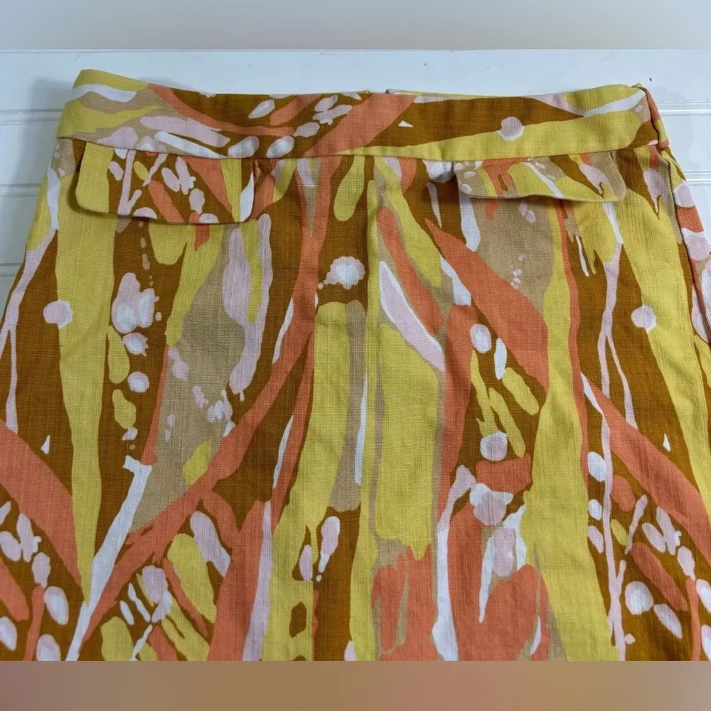 J. Crew Yellow Printed Mini Skirt